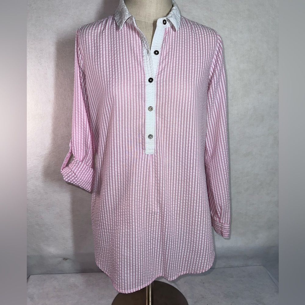 Very cute Duffield Lane striped tunic blouse